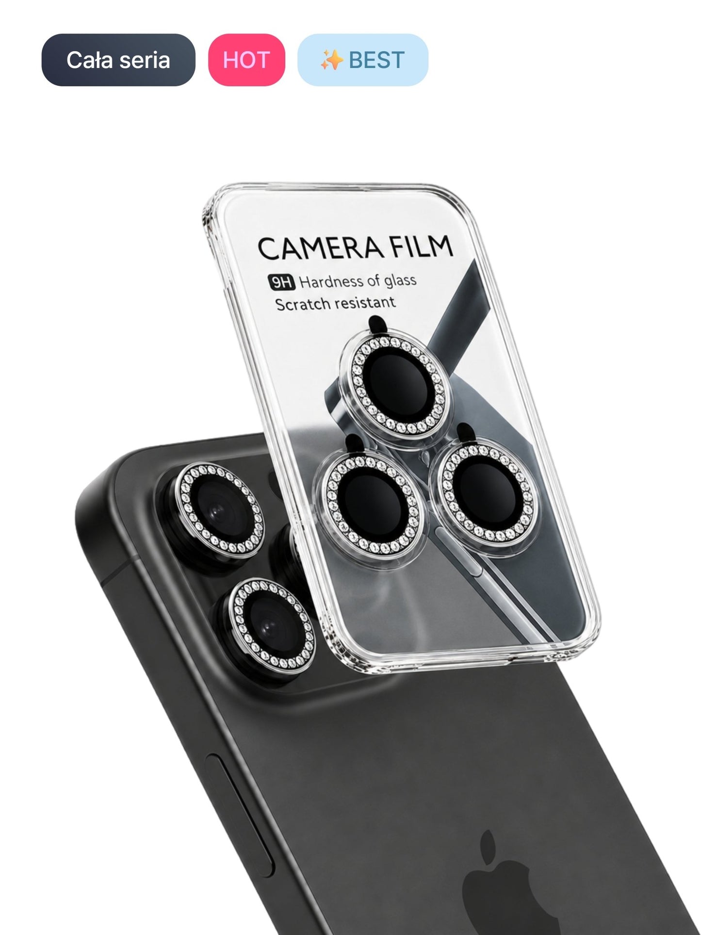 Szkło Ochronne na Aparat iPhone 9H Buttercase