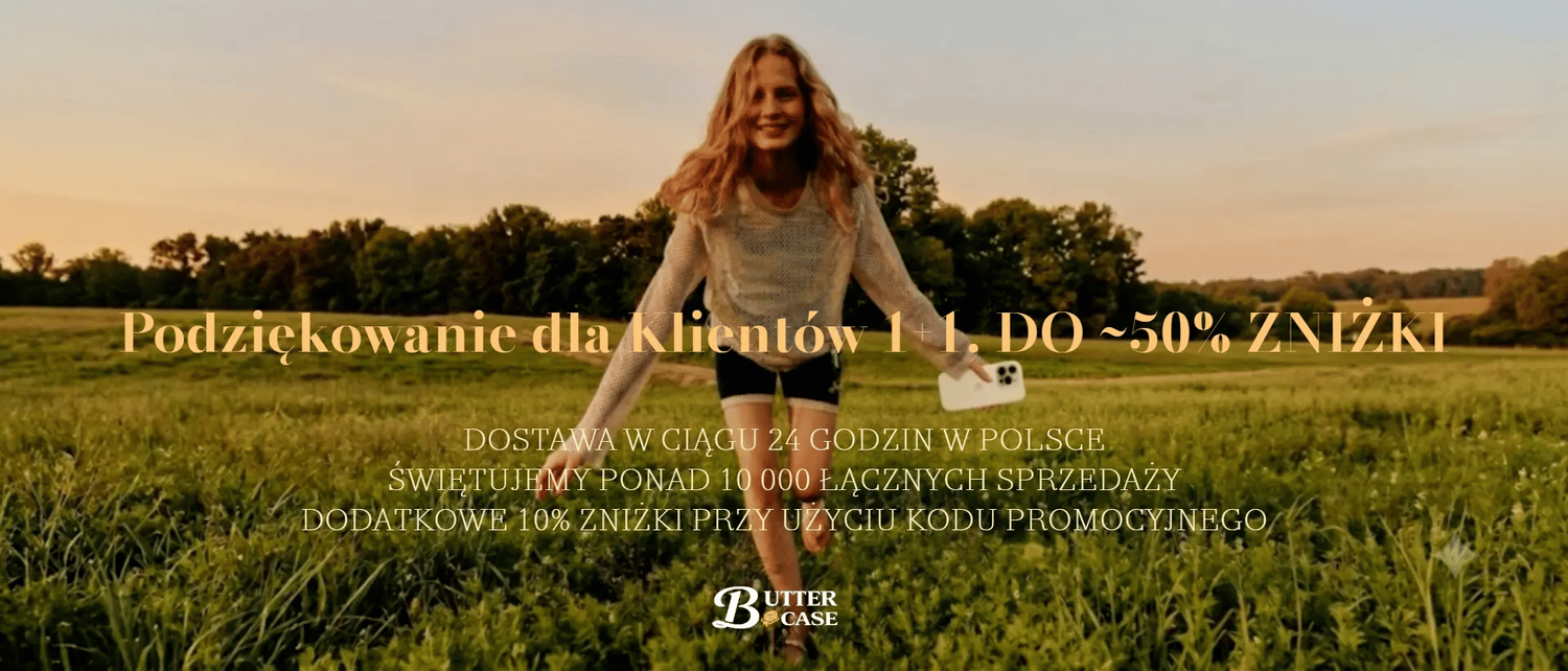 Podziękowanie dla klientów Buttercase – promocja 1+1 na etui do iPhone